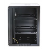 Armadio Rack 19'' a muro 9 unit&agrave; sezione unica prof. 450 Nero