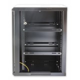 Armadio Rack 19'' a muro 9 unit&agrave; sezione unica prof. 450 Nero