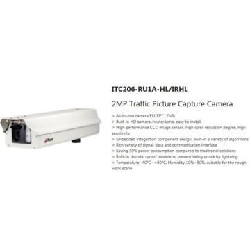 Dahua ITC206-RU1A-IRHL 2 megapixel full hd 2mp per traffico fino a 160 km/h ottica non inclusa