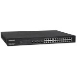 Switch Gigabit 24 Porte PoE+ Web-managed con 4 porte SFP Nero