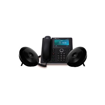 Audiocodes SfB 457D Huddle Room Solution (HRS) IP-Phone including two external mid-size speakers and external power supply