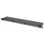 Patch panel 24 Posti 19'' Cat 6A Schermato Nero