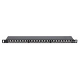 Pannello Patch 24 Posti 19'' Cat6a Schermato Nero