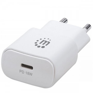 Caricatore da Muro USB-C 18W Bianco senza cavo