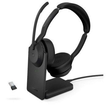 Jabra Evolve2 55 MS stereo Link 380A con base ricarica