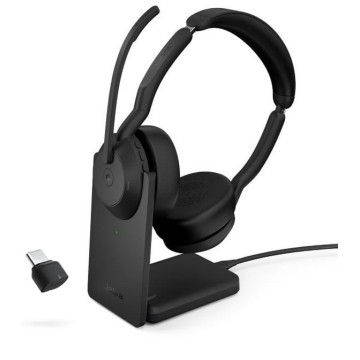 Jabra Evolve2 55 MS stereo con base e link 380C USB-C