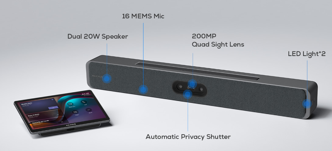 Maxhub Xbar V70 barra per videoconferenza windows