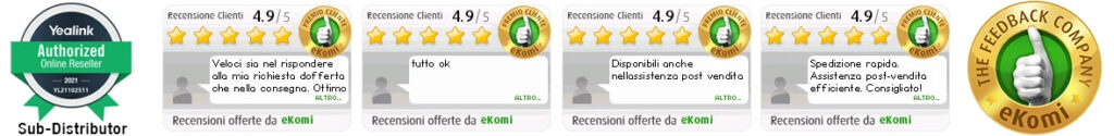 Recensioni certificate dei clienti