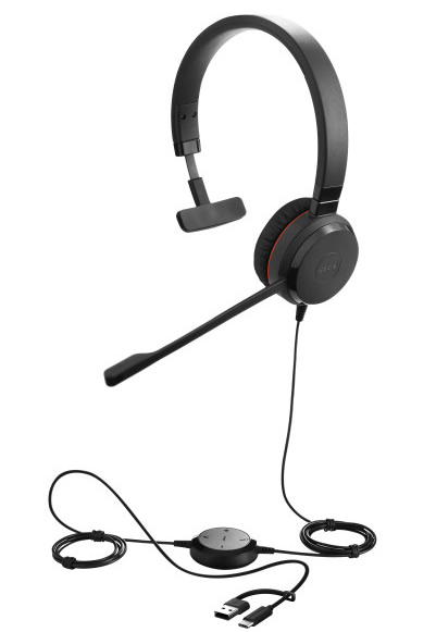 Cuffia con connessione USBC USBA jabra
