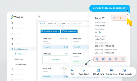 yeastar dashboard