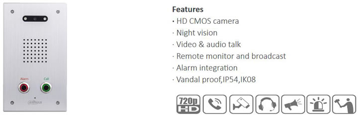 Dahua VTT201 videocitofono IP di emergenza