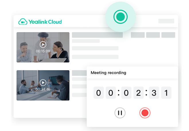 Yealink cloud registrazione della videoconferenza